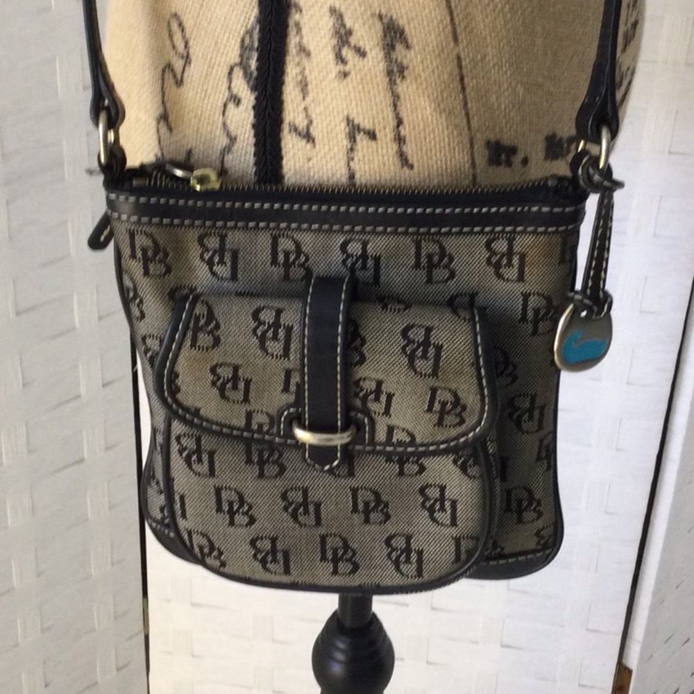 Dooney & Bourke Black and Tan Crossbody Bag